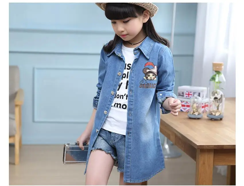 Новинка весны и осени 2009 Girls'Baby платье для девочек из мультфильма Kitty Cat однобортное пальто и отложным воротником для мальчиков, Windswear джинсовое пальто