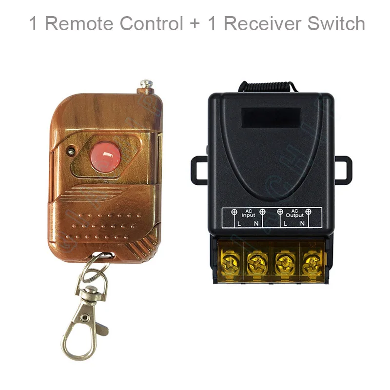 1 RC and 1 Receiver QIACHIP AC 110 V-250 V 30A 1 CH беспроводной 433Mhz RF релейный приемник Пульт дистанционного управления переключатель для водяного насоса передатчик двигателя переключатели - Цвет: 1 RC and 1 Receiver