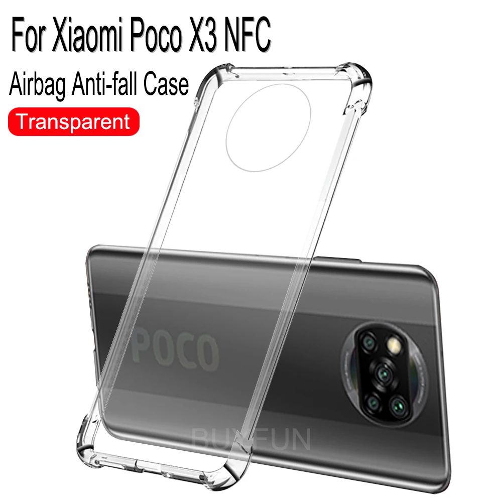 Прозрачный ударопрочный чехол премиум класса для телефона Xiaomi Poco X3 NFC