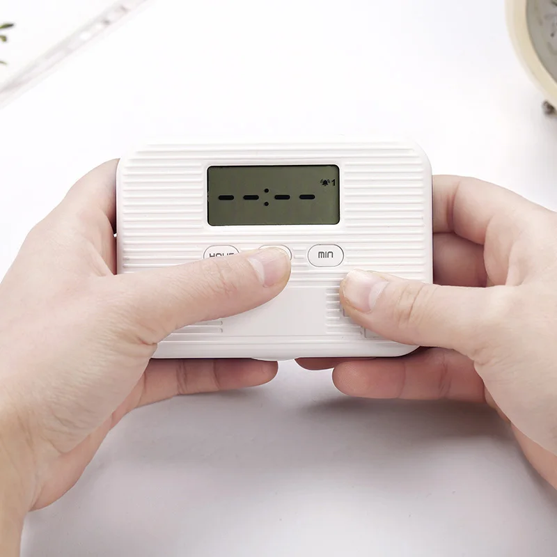 6 Grid Pill Box Medicine Storage Box Electronic Timing Reminder Medicine Boxes Alarm Timer Pills Organizer Pill Cases Travel