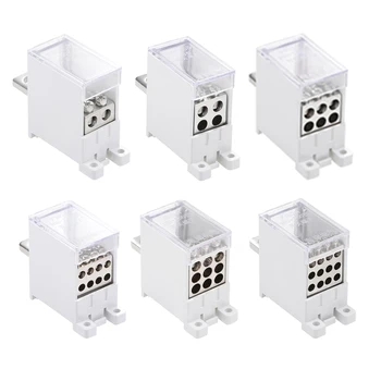 

uxcell 1 Inlet 2/4/6/8/9/12 Outlet DIN Rail Terminal Blocks 125A Max Input Distribution Block for Circuit Breaker Gate Motor