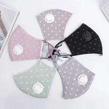 1 шт. модная унисекс хлопковая дыхательная маска с клапаном для рта, противопылевая маска, тканевый фильтр, респиратор, рот-муфта