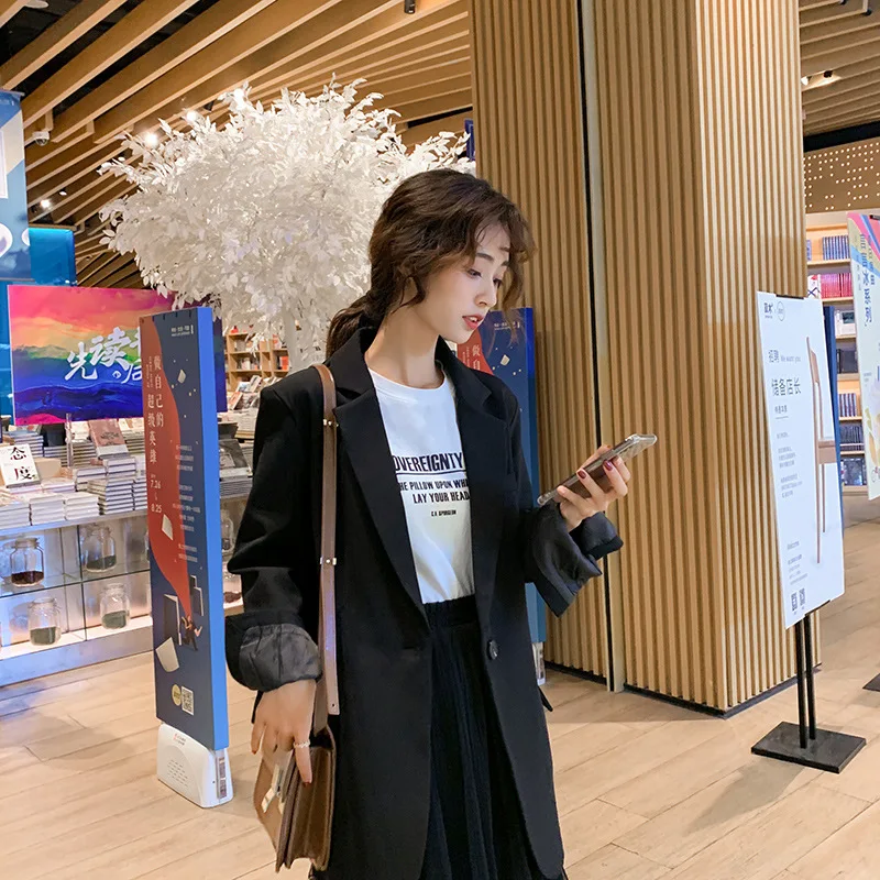 

Photo Shoot CHIC Online Celebrity Small Suit Coat Women's Korean-style 2019 Spring And Autumn New Style Retro Hong Kong Flavor B