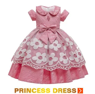 Flower Vintage Embroidery Baby Girls Dress Opening Ceremony Clothing Tutu Party Elegant Wear Girls Princess Dress Kids Vestidos