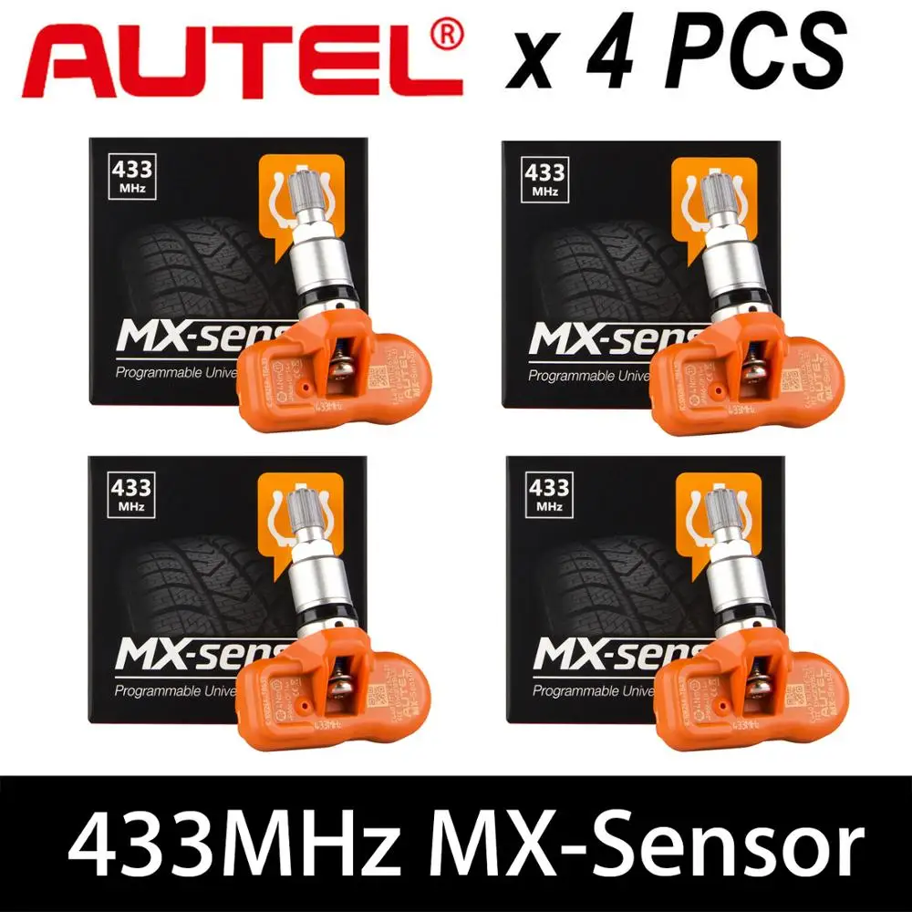 Autel tpms Mx датчик 4 шт. 433 МГц Универсальный TPMS Датчик mx senor MX поддерживает мониторинг