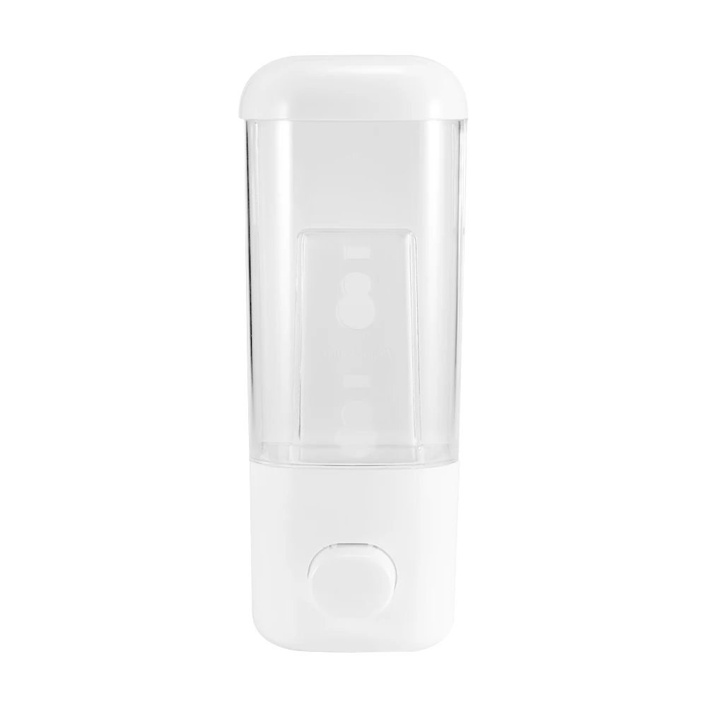 

500ml Bathroom Soap Dispenser Wall Mounted Self-Adhesive Shampoo Container Hand Press Clear Liquid Lotion Single Slot Storage