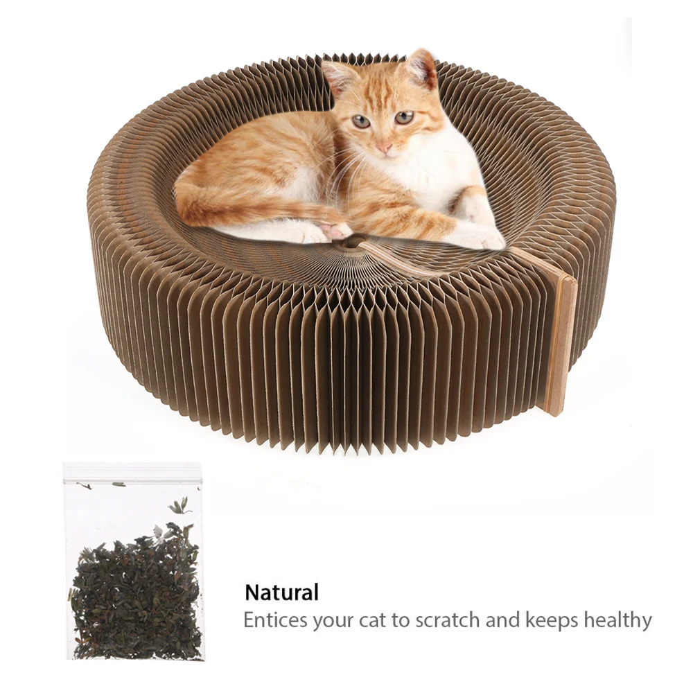 Когтеточка для кошек нового дизайна игрушка-Когтеточка для кошек подкладочный коврик скребок картона дышащая кошка кровать с мяч игрушка для кошек аксессуары для домашних животных