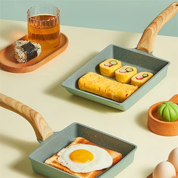 

15*15 15*20cm Non Stick Frying Pan Japanese Tamagoyaki Omelettes Aluminum Alloy Pan Egg Pancake Maker Kitchen Cookware