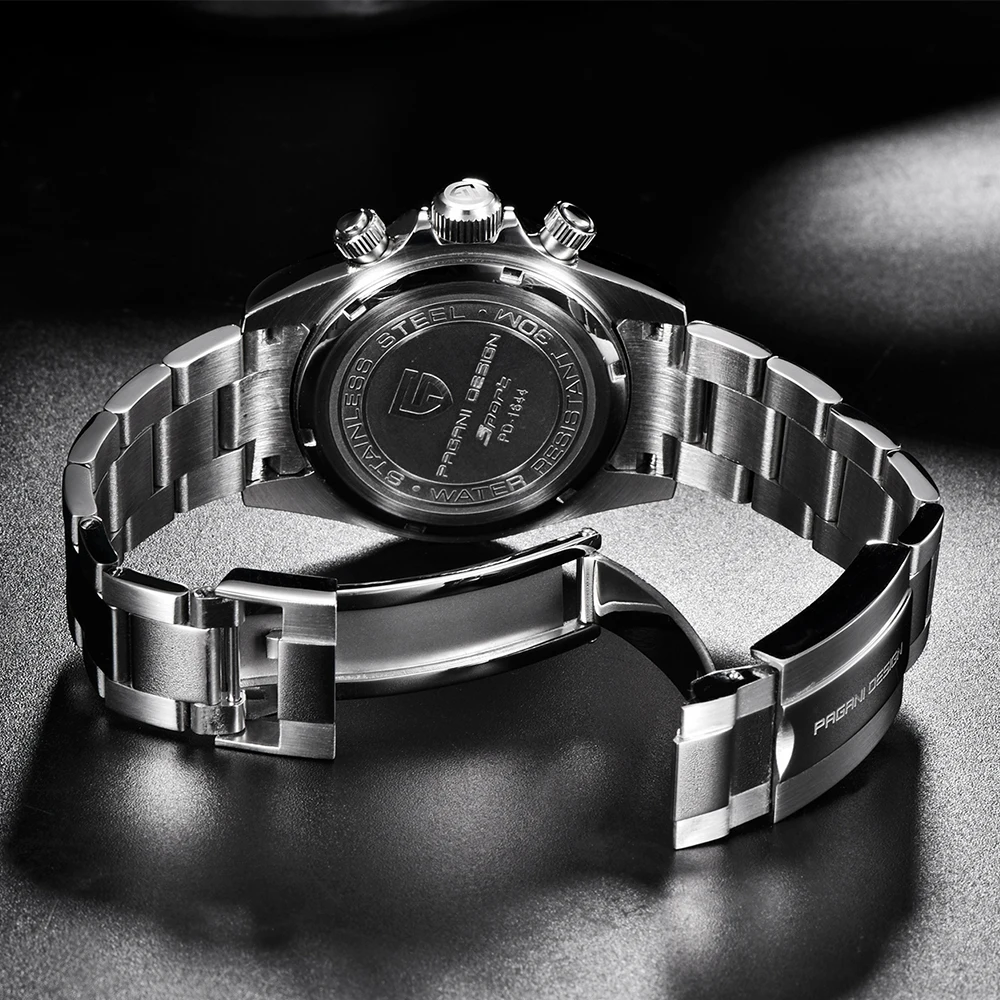 2020 NEW Mens Watches PAGANI Design Top Brand Luxury Quartz Clock black Watch Men Waterproof Sport Chronograph Relogio Masculino
