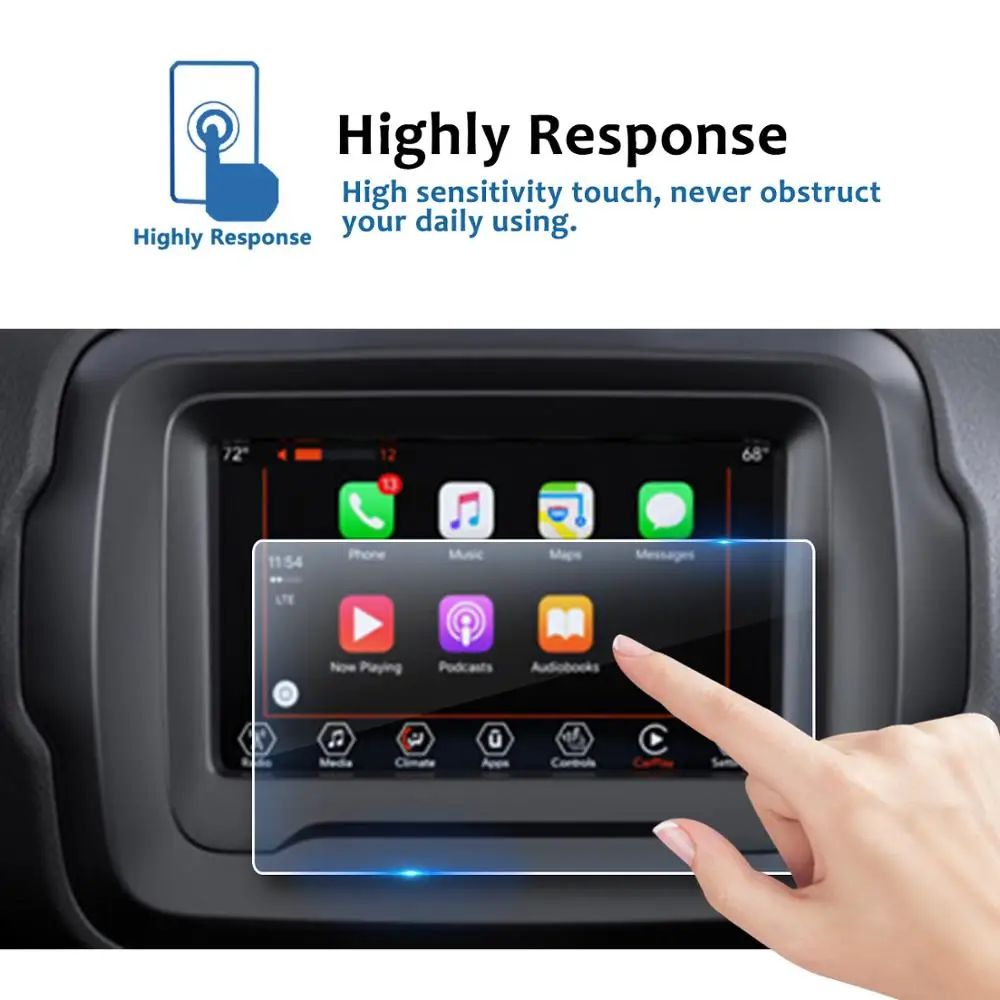 LFOTPP для Jeep Renegade Uconnect автомобильный навигационный дисплей, закаленное стекло, защита экрана, авто интерьерная Защитная Наклейка