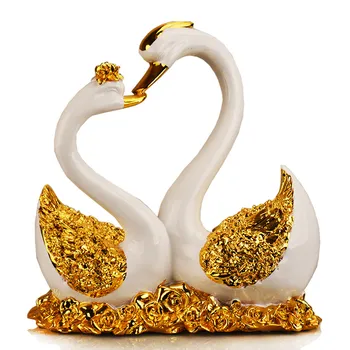 

GOOD LUCK FREE SHIPPING AND SILVER ROSE COUPLES SWAN FURNISHING ARTICLES WEDDING PRESENT PRACTICAL CREATIVE FASHION ORNAMENT