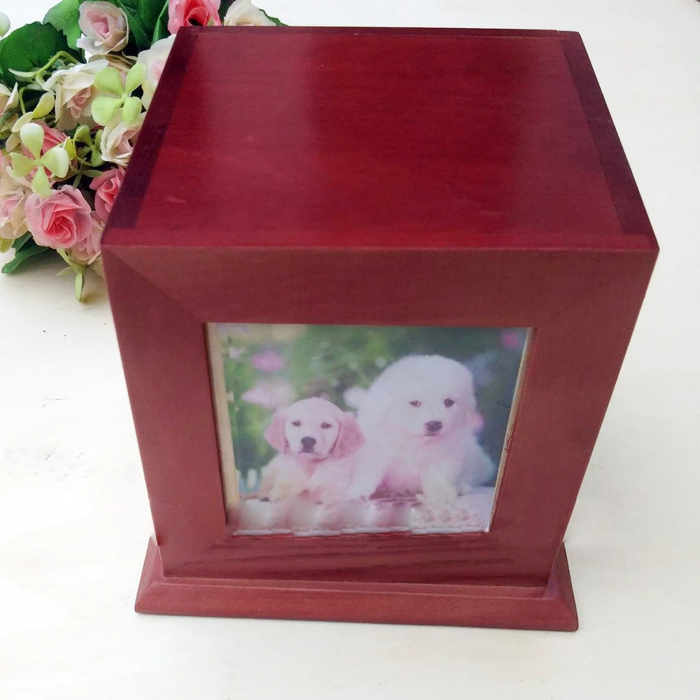 Pinevwood корзина для питомца Funeraire Memorial Dog Cat Urns фото коробка Кремация домашних животных урна сувенир маленькая животная урна