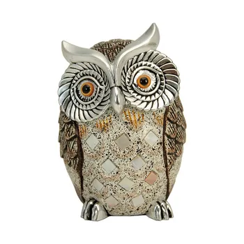 

Decorated _ Owl Figure Resin _ 18x12x9 Cm
