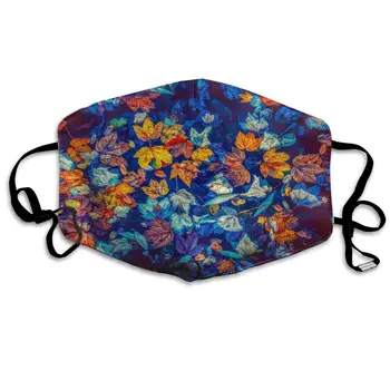 

Fall Leaves Water Nature Washable Reusable Mask, Cotton Anti Dust Half Face Mouth Mask For Kids Teens Men Women With