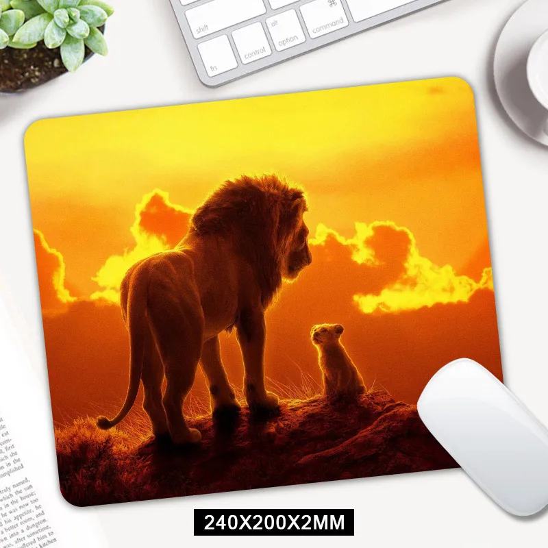 Игровой коврик для мыши лев Король Simba животное лев геймер компьютерная коврик для мыши игровая клавиатура Коврик для мыши - Цвет: 24x20cm