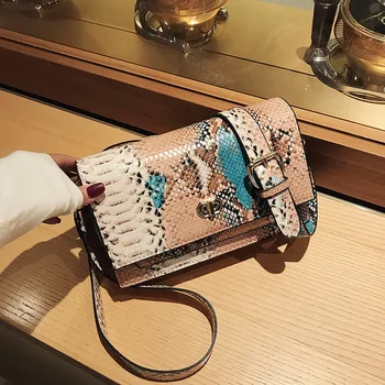 

2020 Snake Pattern Purses and Handbags Women Designer Crossbody Bag Sac A Main Femme Shoulder Bag Casual Messenger Bag Flap
