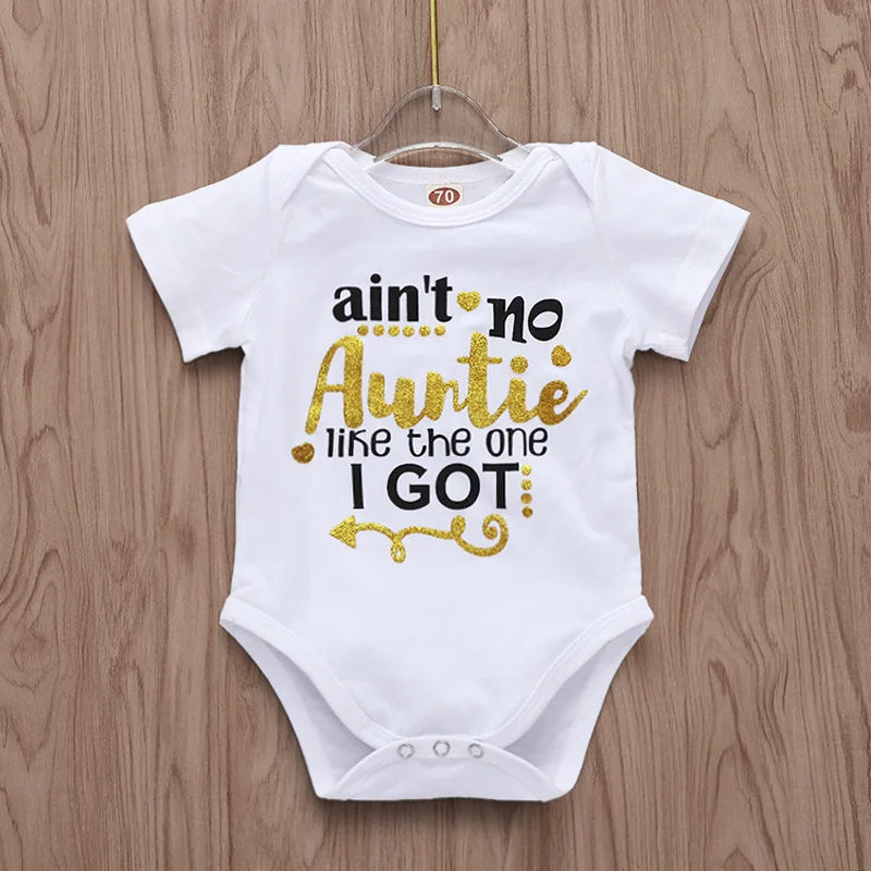 Awesome Aunty Baby Grow Bodysuit Romper Vest Newborn-24m Funny Gift Boy Girl