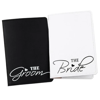 

Passport Holder,Bride and Groom Passport Covers,Just Married Wedding Honeymoon Passport Holders Pack of 2