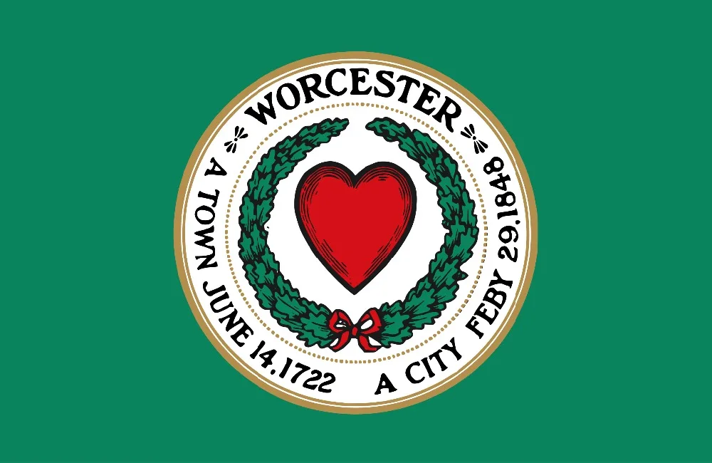 90X150cm USA Massachusetts Flag of Worcester for decoration | Дом и сад