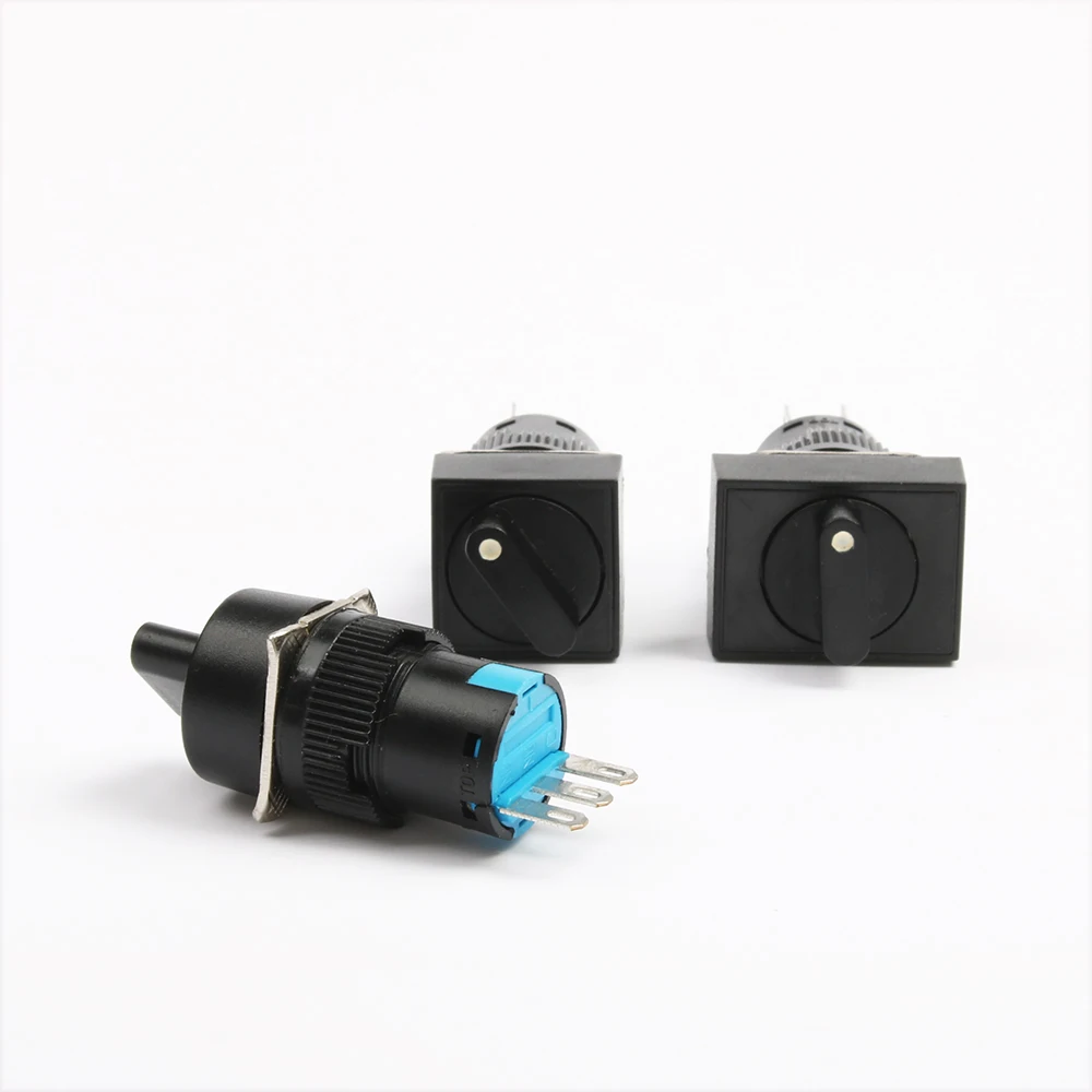 

Round/square/rectangular head 16mm 2/3 positions Latching self locking 3/6 pins push button switch round selector switch