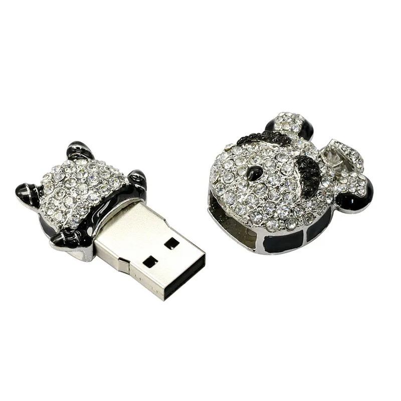 USB флеш-накопитель с изображением слона панды, 4 ГБ, 8 ГБ, 16 ГБ, 32 ГБ, 64 ГБ, USB2.0, флеш-накопитель в форме божьей коровки, Хрустальный жук, лягушка, флешка, карта памяти