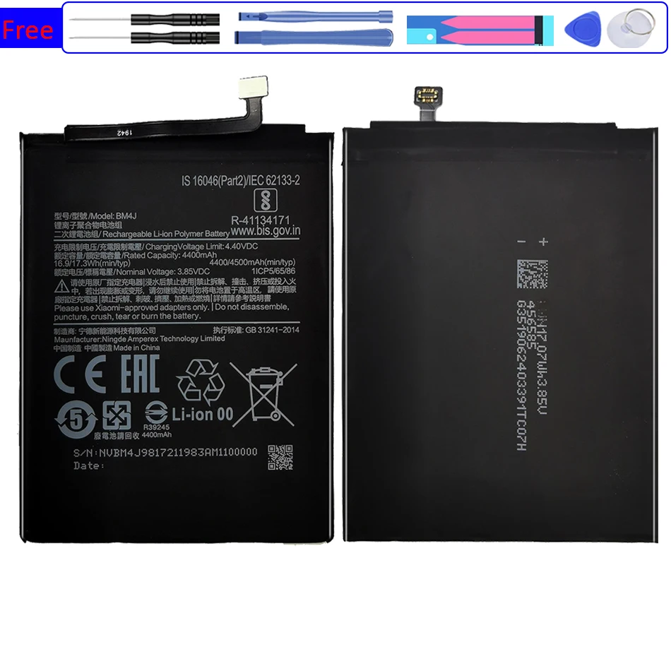 Battery For Xiaomi Red Mi Bm4j 4500mah For Xiao Mi Redmi Note 8 Pro 