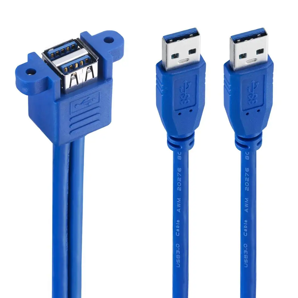 Удлинительный кабель Bochara USB 3 0 с двумя папа на два мама винтовым креплением 50