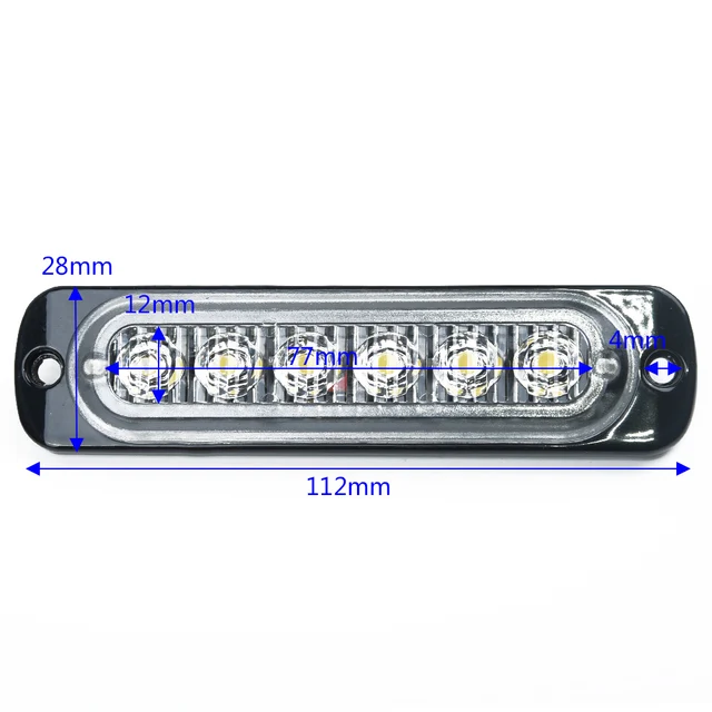 12v Car LED Light Fog Lights Boat Driving Offroad SUV 4WD Auto Boat Truck LED Headlights 6 LED Car Emergency Light 4