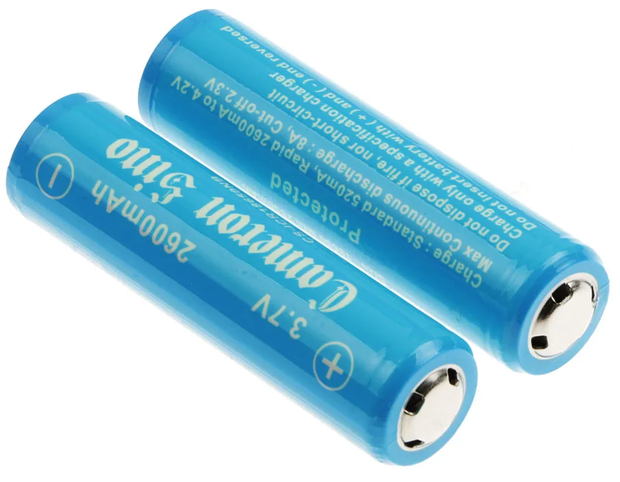 18650 Батарея для 18650 ICR18650, INR18650, NR18650, UR18650 2600 мАч/9.62Wh