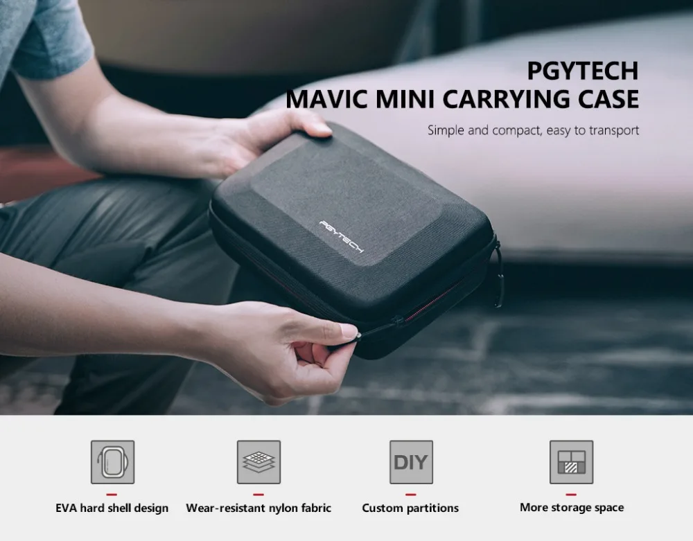 PGYTECH для DJI Mavic мини чехол для переноски сумка для хранения для DJI Mavic Мини Портативная посылка коробка аксессуары для дрона