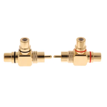 

2x RCA Female Splitter Gold Plated- Phono Audio Video T Adapter Connector