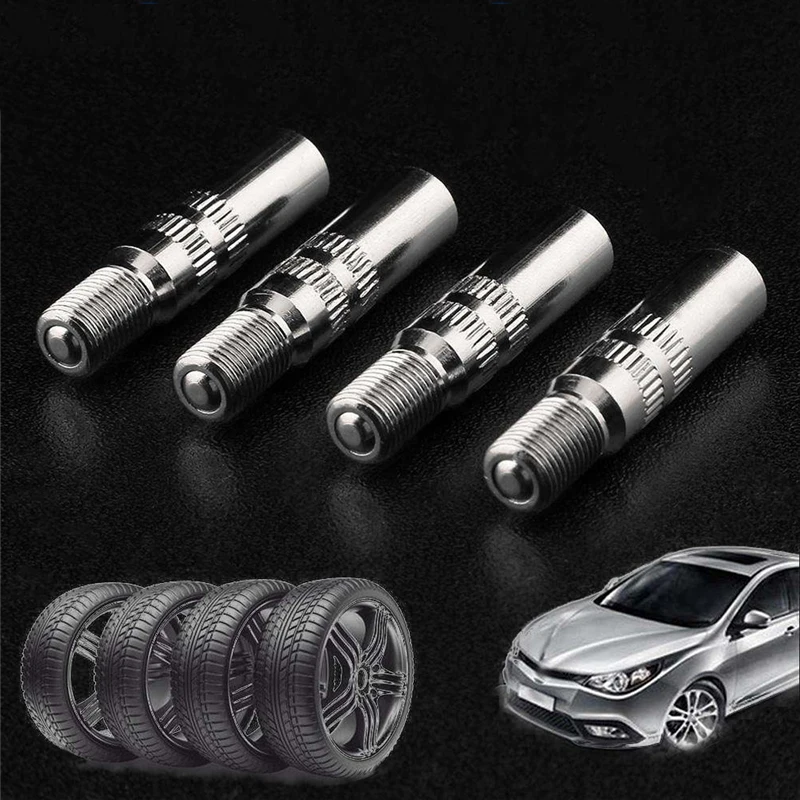 

4 x Metal Tyre Wheel Valve Extension Extender Cap Stem For Auto Car Truck GLF