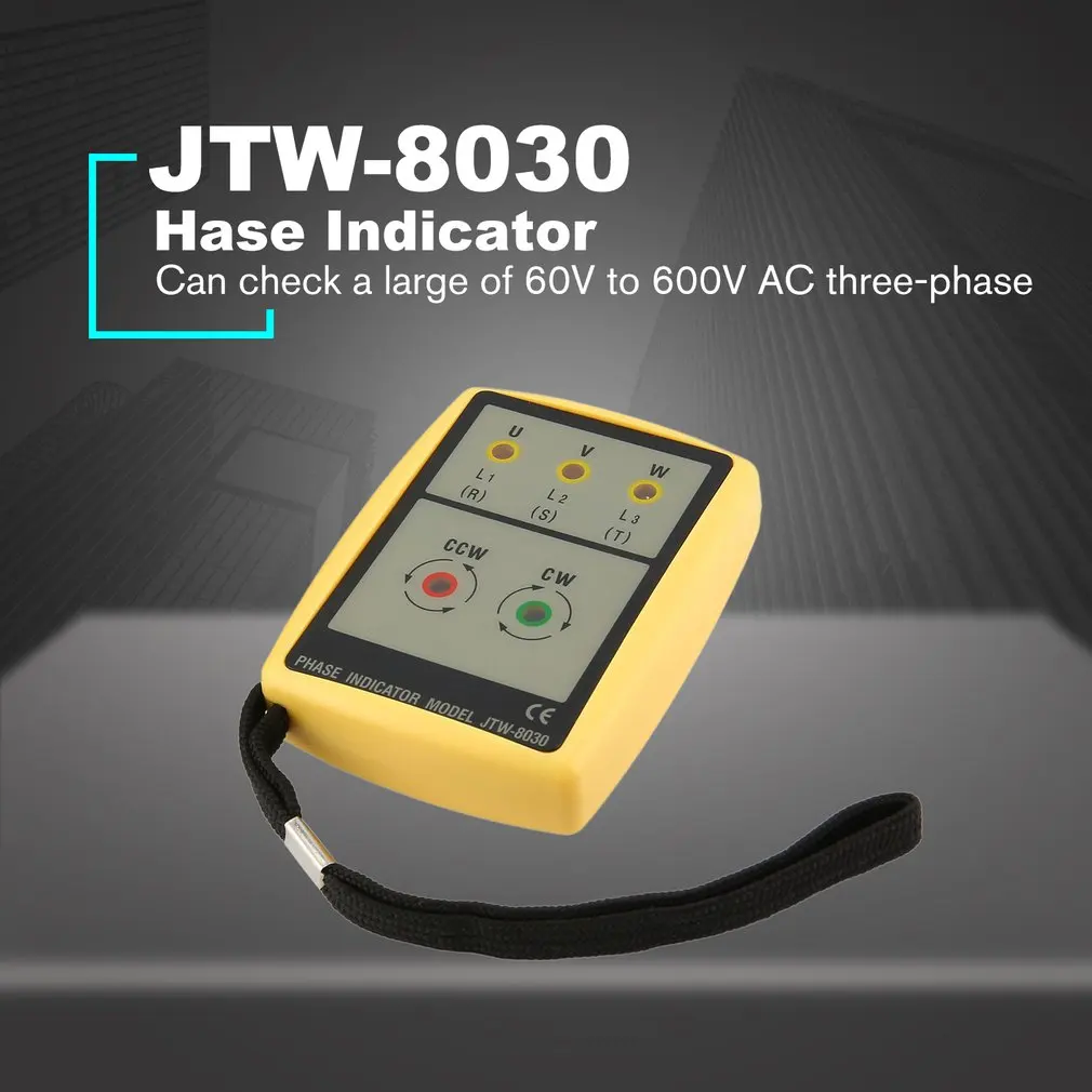 JTW 8030 Портативный 3 чередования фаз метр Цифровой мультиметр присутствие