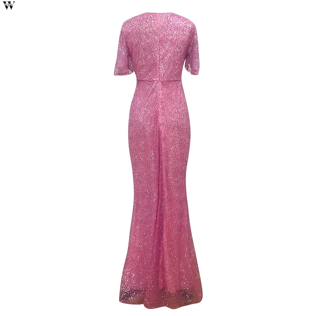 Женское сексуальное платье, Vestidos De Festa, с короткими рукавами с блестками, облегающее, вечерние, свадебное, выпускное, торжественное платье, женское платье, 10,7
