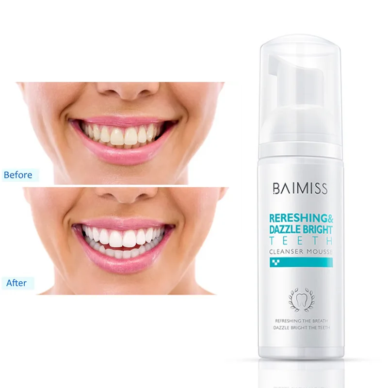 

BAIMISS Fresh Shining Tooth-Cleaning Mousse Toothpaste Teeth Whitening Oral Hygiene Removes Plaque Stains Bad Breath Dental Tool