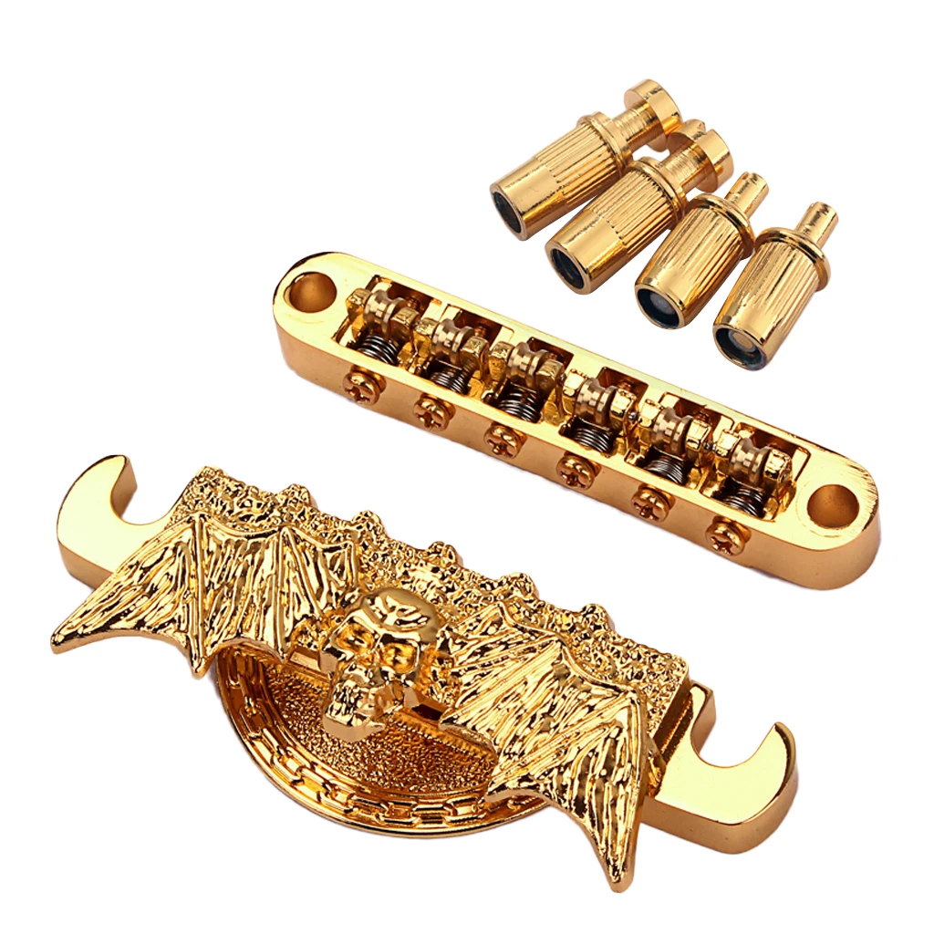 

1 Set Electric Guitar Bridge Parts Guitar TuneOMatic Roller Bridge Accessory