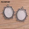 10pcs 18*25mm Inner Size 10 Style Antique Silver color Metal Alloy Simple Oval Cabochon Pendant Setting Jewelry Findings ► Photo 2/6