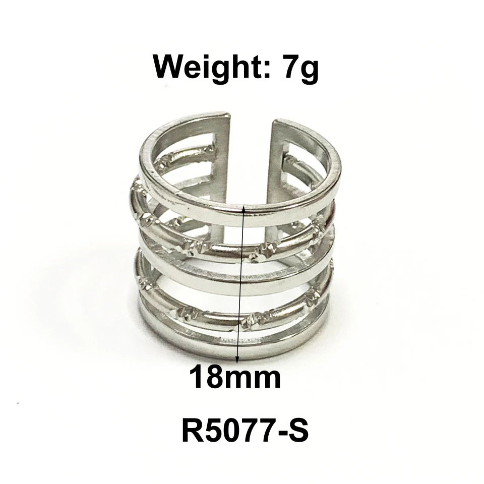 Fashion 18 k Creative Brand Multilayer Stainless Steel Rings for Women Charm Metal Golden Finger Charm Ring Jewelry Party Gift