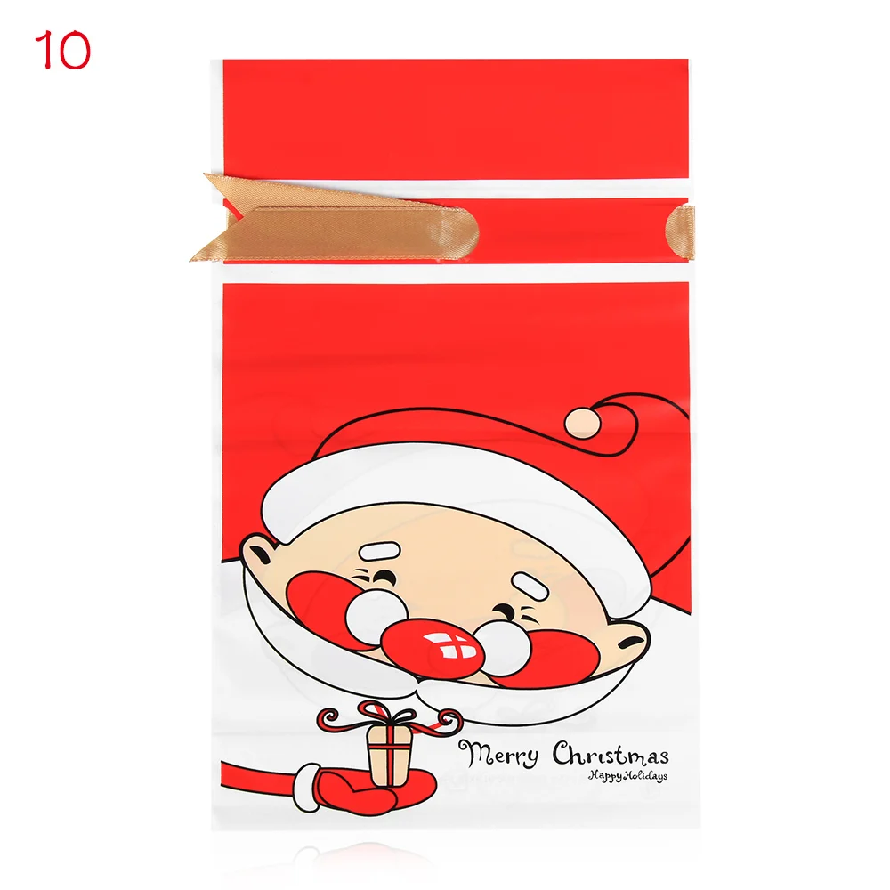 10 -5PCS 1/5 шт. Рождественский подарок сумка мешочек для печенья, конфет в виде снежинок плотная сумка мыло ручной работы сумка-кисет для веселого Рождества Подарки на год - Цвет: 10 -5PCS
