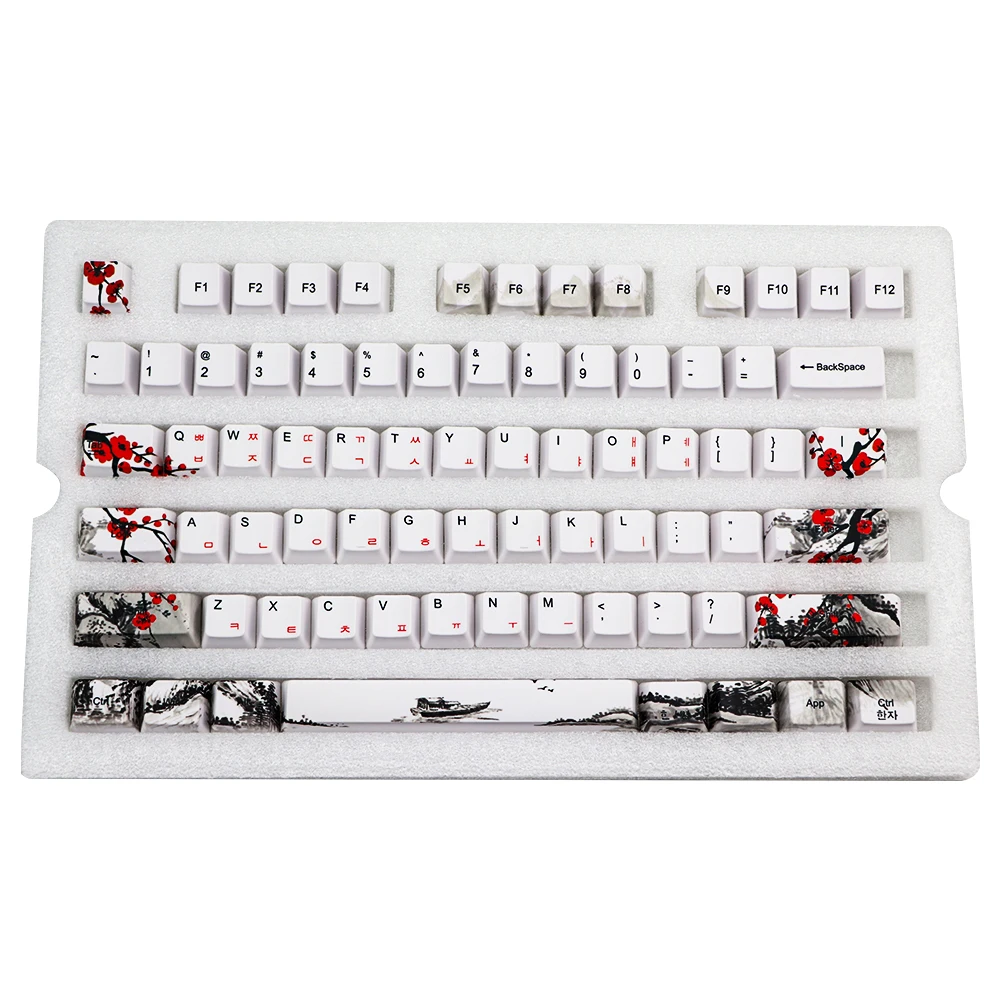 64 68 108 tampas de teclado mecânico russo japonês