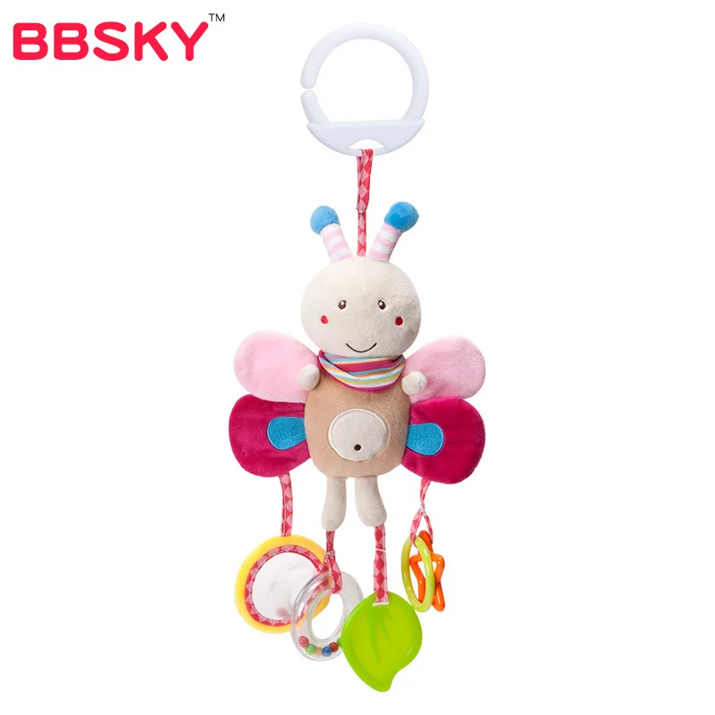 Bees BBSKY детские животные тележка подвеска прикроватный звонок новорожденных Кровать Висячие Колокольчик музыка ветра усмирить плюшевые игрушки - Цвет: Bees