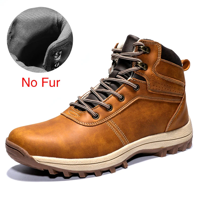 02 Light Brown ZIMNIE/Новые ботильоны ручной работы для молодых мужчин, модные плюшевые теплые мужские ботинки Высококачественная брендовая дизайнерская мужская обувь большой размер 39-48 - Цвет: 02 Light Brown