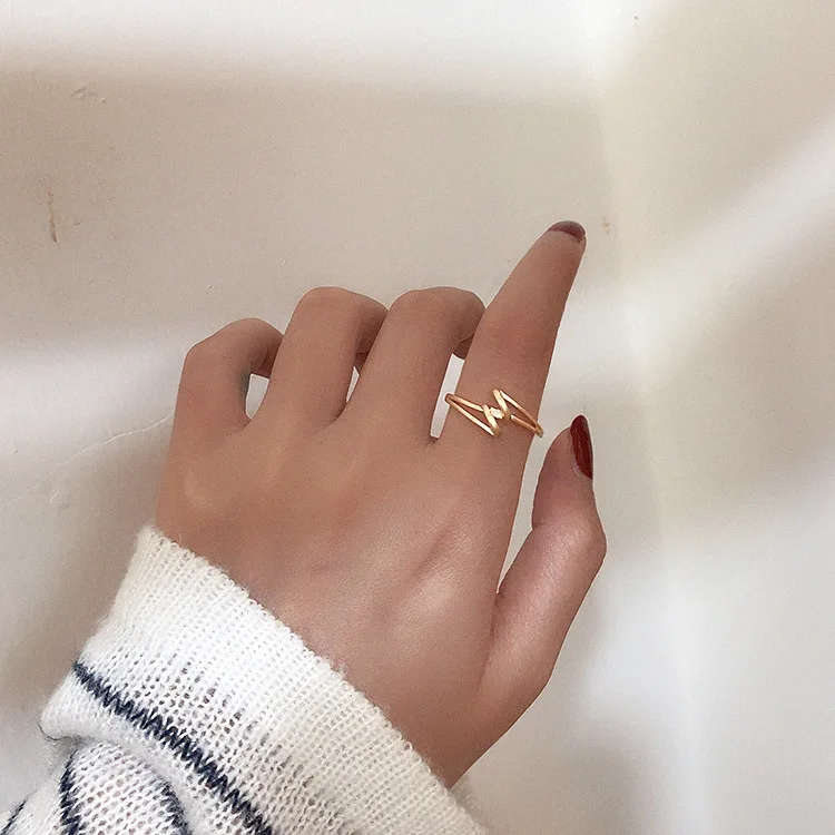 AOMU, дизайн, очаровательное, в стиле хип-хоп, уникальное, винтажное, простое, металлическое, Любовное, неправильное, геометрическое кольцо на палец для женщин, ювелирное изделие