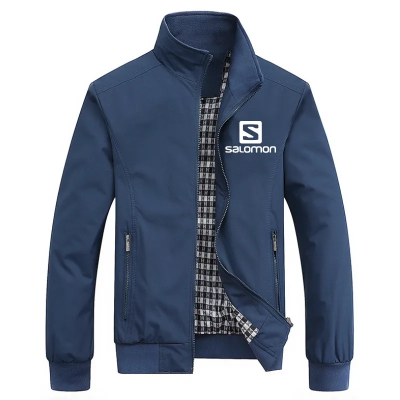 

S Brand Solid color New 2019 Casual print Jacket M-5XL Men Spring Autumn Outerwear Mandarin Collar Clothing