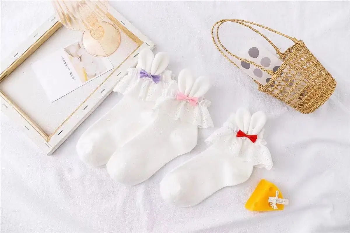 Cosplay&ware Pink Girls Kawaii Lolita Socks Cute Rabbit Ears Bowknot Japanese Gothic Lace Ruffles Stocking Cotton Cosplay -Zentai shop online Hd3a2889852474468a8a817c7dcd140a7D.jpg