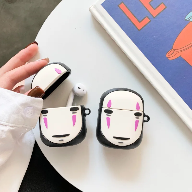 

Cute Cartoon Silicone Case For Apple Airpods Bluetooth Earphone Protective Cover With Carabiner For iPhone Airpods 2 Accessories