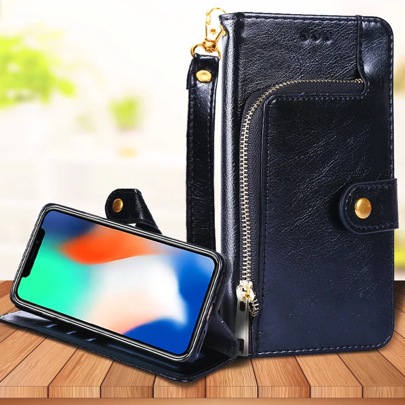 Для Huawei P30 P20 P40 Lite E Pro P10 Plus P Smart 2019 модный кошелек на молнии кожаный чехол ремешок