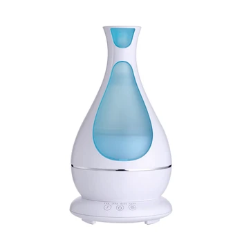 

400Ml Aroma Essential Oil Diffuser Ultrasonic Air Humidifier With Wood Grain Led Lights For Office Home White Us Plug