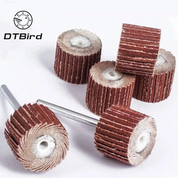 

10PC 15mm Dremel Accessories Sandpaper Sanding Flap Polishing Wheels Sanding Disc Shutter Polishing Wheel For Rotary Tool