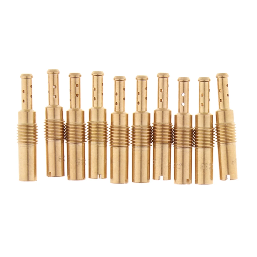 10 Pieces Carburetor Slow/Pilot Jet #38 Vice Injector Nozzle for GY6 Keihin OKO PWK Carb